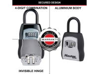 5400E PORTABLE SHACKLED COMBINATION KEY LOCK BOX (UP TO 3 KE