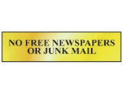 Scan® Safety & Workwear Products No Free Newspapers Or Junk Mail Sign