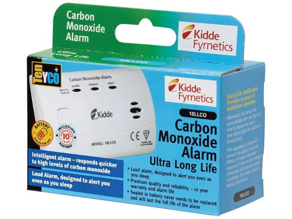 10LLCO 10 YEAR SEALED BATTERY CARBON MONOXIDE ALARM