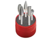 SOLID CARBIDE ROTARY BURR CYLINDRICAL SET 5 PIECE