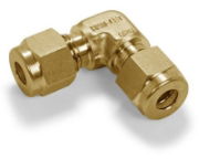 Ham-Let Let-Lok® brass metric union elbow 