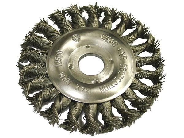 CIRCULAR WIRE BRUSH 125 X 12MM 22.2MM BORE 0.50MM WIRE