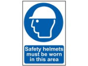 Scan® Safety & Workwear Products Sign: Safety Helmets Must Be Worn