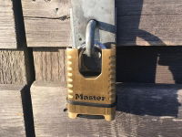 EXCELL CLOSED SHACKLE BRASS COMBINATION 58MM PADLOCK