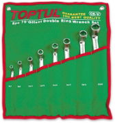 Toptul® 8 Piece 75° Offset Double Ring Wrench Set