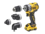 DCD703L2T XR BL MULTI-HEAD DRILL DRIVER 12V 2 X 3.0AH LI-ION