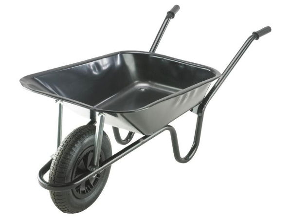 Walsall 85L Black Contractor Heavy-Duty Builder's Wheelbarrow