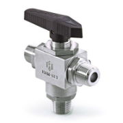 Ham-Let H-6800 CST Angle Three-Piece Ball Valve 