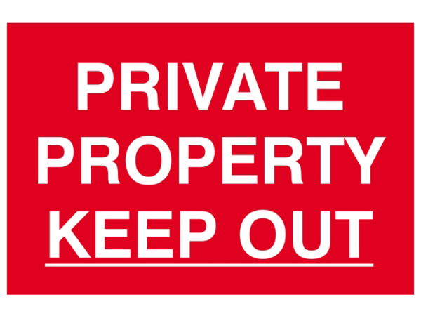PRIVATE PROPERTY KEEP OUT - PVC 300 X 200MM