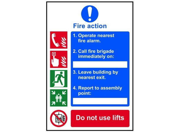 FIRE ACTION PROCEDURE - PVC 200 X 300MM