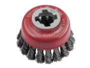X-LOCK WIRE CUP BRUSH TWIST KNOT 75MM M14X2- 0.50MM STEEL WI