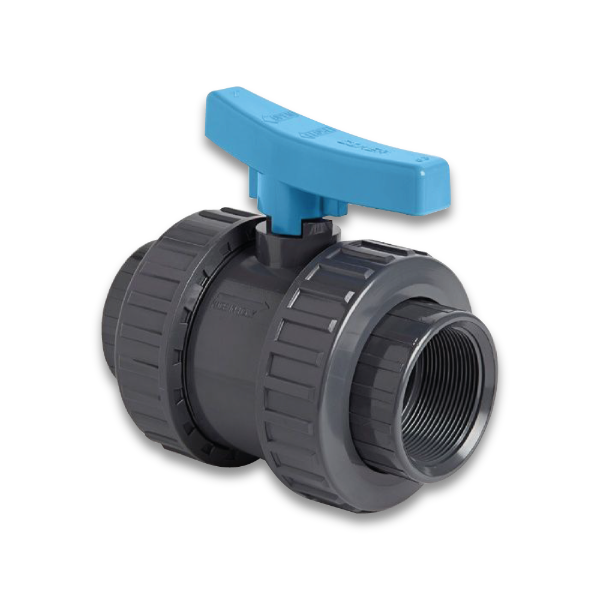 Vale® PVC Double Union Female Ball Valve