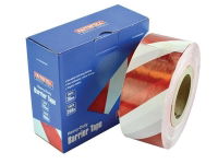 HEAVY-DUTY BARRIER TAPE RED & WHITE 70MM X 250M