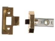 REBATED TUBULAR MORTICE LATCH 2650 ELECTRO BRASS 63MM 2.5IN