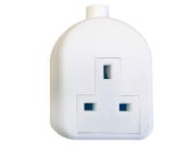 SMJ White Trailing Extension Socket 13A