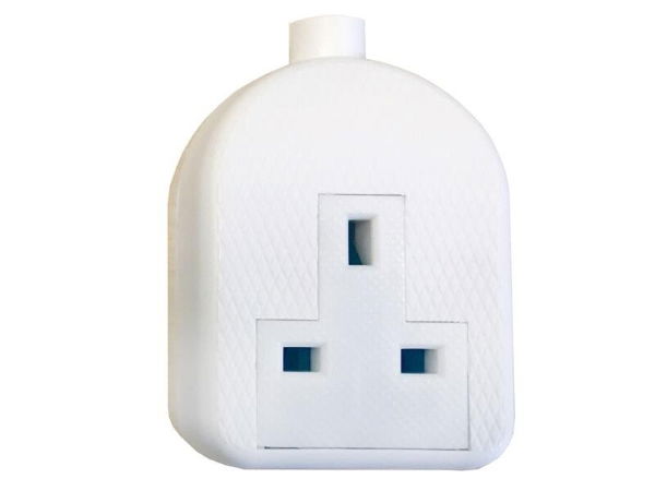 SMJ White Trailing Extension Socket 13A