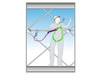 FALL ARREST LANYARD 1.95M HOOK & CONNECT