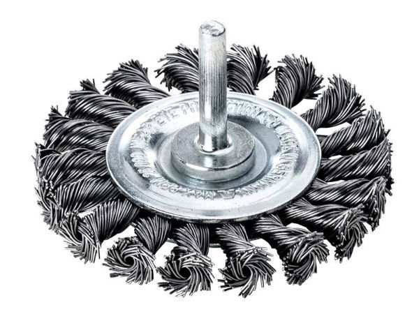 Lessmann Knotted Wheel Brush with Shank
