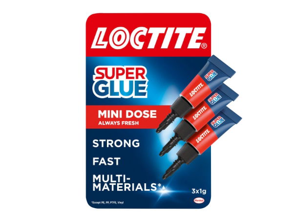 SUPER GLUE MINI TRIO TUBE 3 X 1G