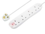 Masterplug® Extension Lead 240V 13A White Surge Protected 2m