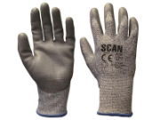 Scan® Safety & Workwear Products Grey PU Coated Cut 5 Gloves