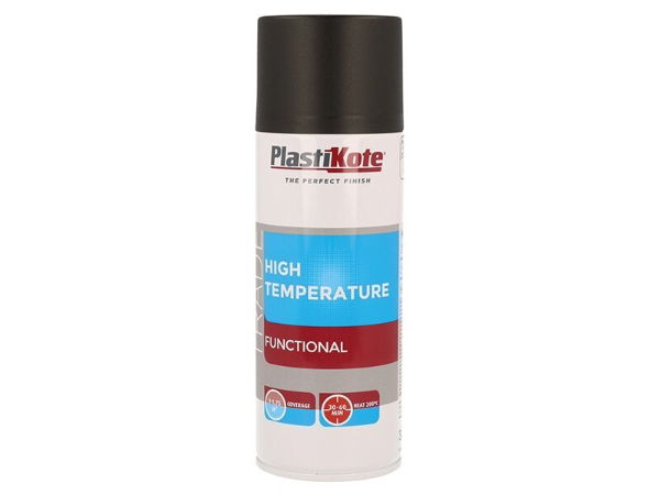 TRADE HIGH TEMPERATURE SPRAY PAINT BLACK 400ML