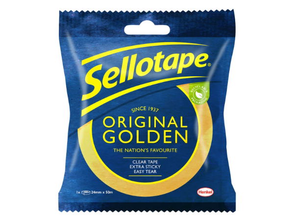 ORIGINAL GOLDEN STICKY TAPE - 1 ROLL 24MM X 50M