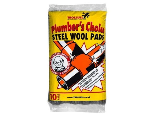 PLUMBER'S CHOICE STEEL WOOL PADS 200G