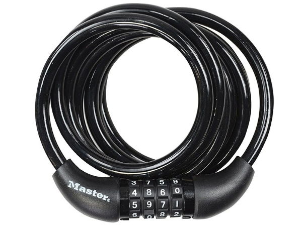 BLACK SELF COILING COMBINATION CABLE 1.8M X 8MM
