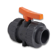 Vale® PVC Industrial Double Union Ball Valve (EPDM Seals)