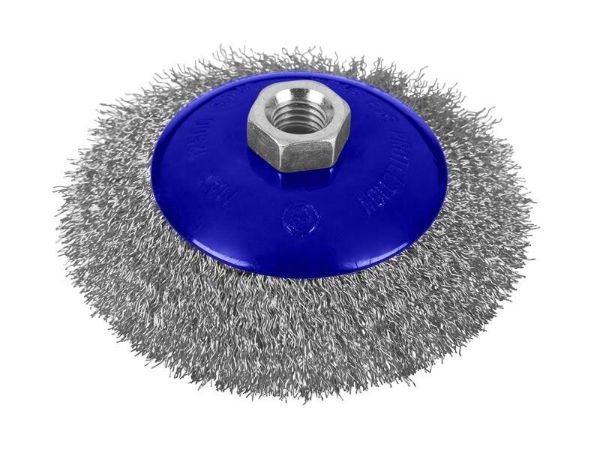STEEL BEVEL WIRE CUP BRUSH 115MM M14 X 2