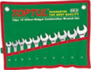 Toptul® 10 Piece 15° Midget Combination Wrench Set